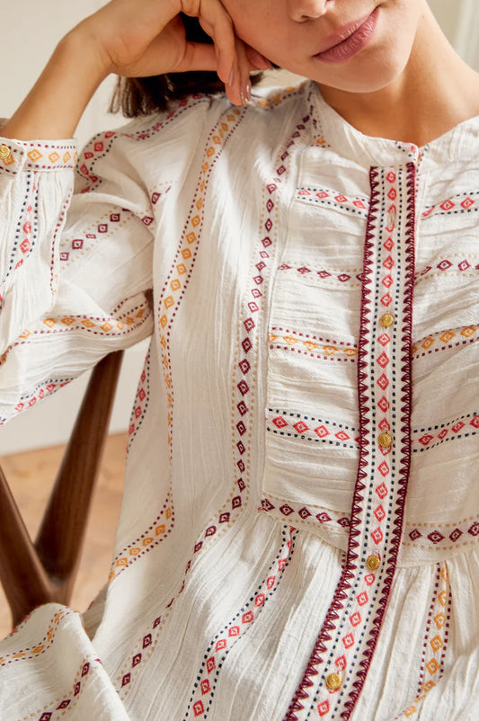 Moliin Karena Embroidered Shirt