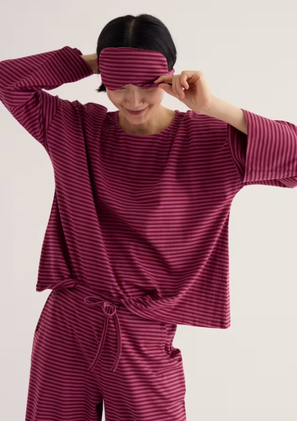 Dream Flared Sleeve Jersey Pyjamas - Obliques Flag Rosa