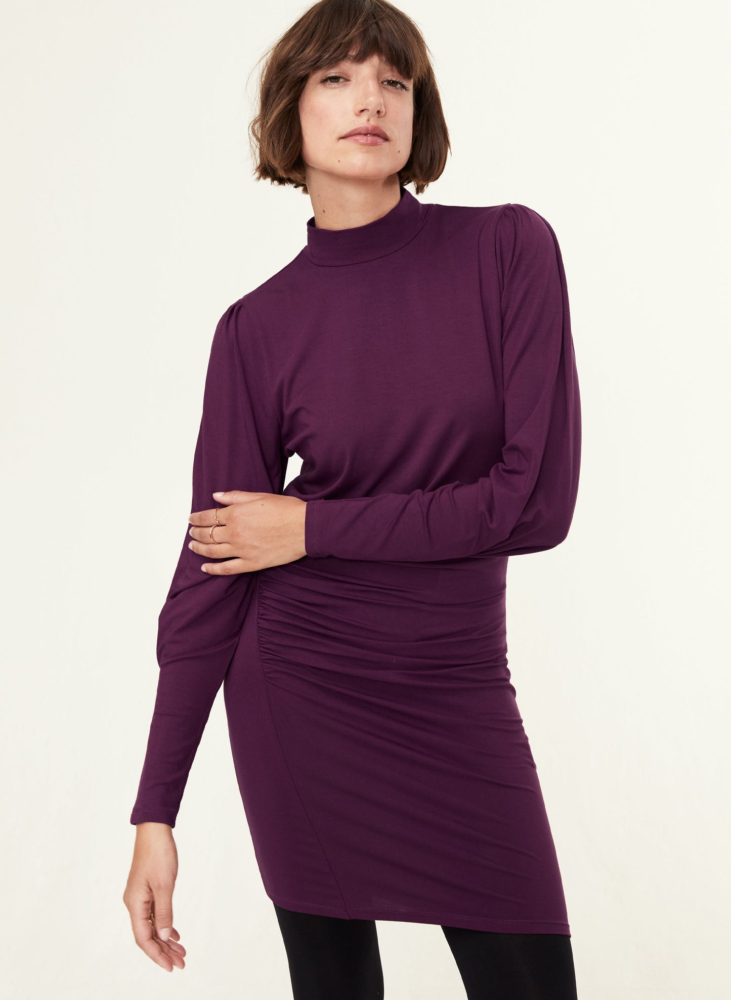 Carolyn Dress with LENZING™ ECOVERO™ Dark Cherry