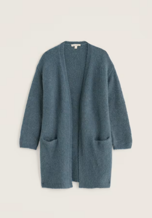 Autumn Sun Long Knitted Cardigan - Light Nickel