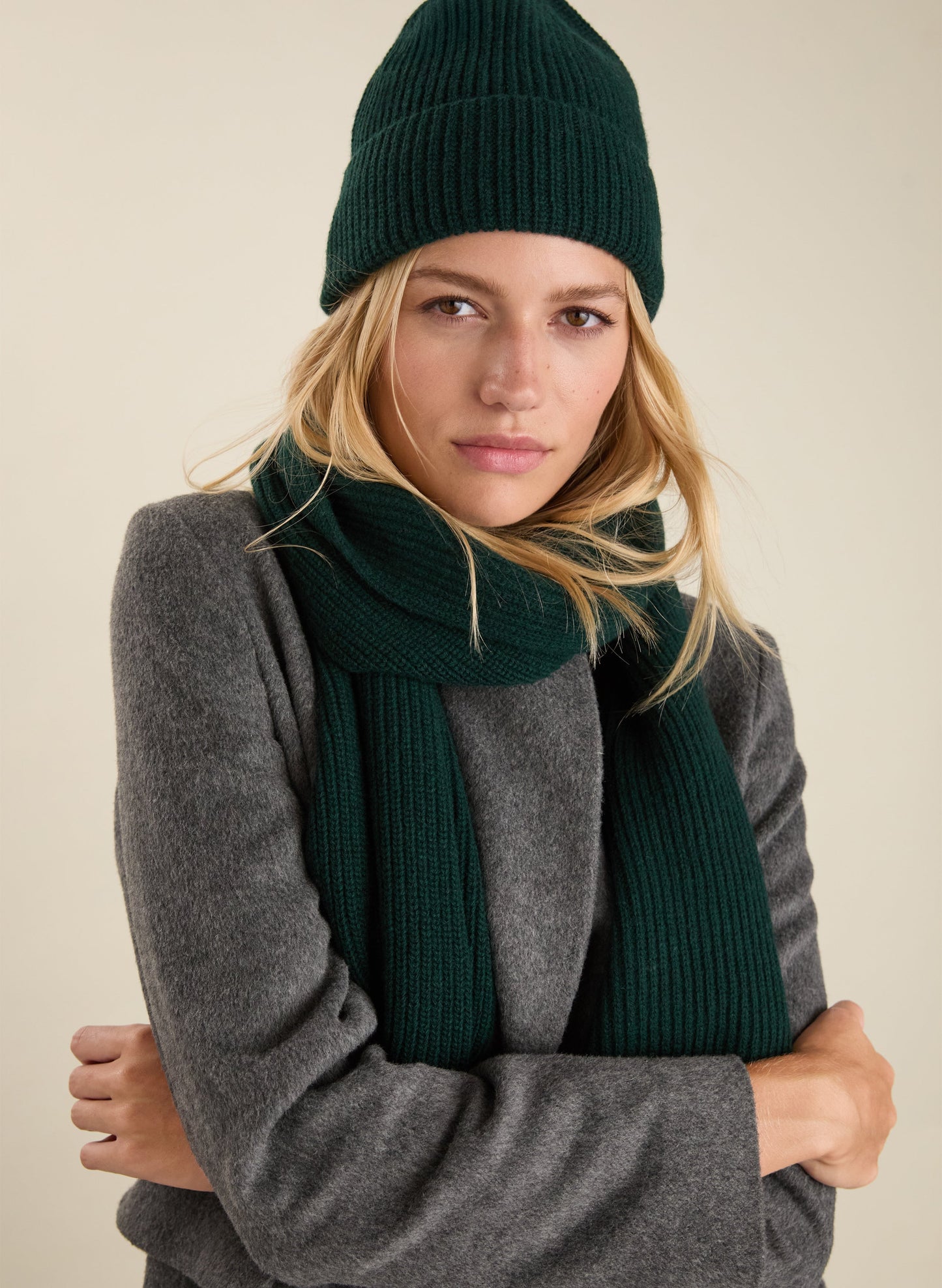 Alba Recycled Wool Hat - One Size / Forest Green