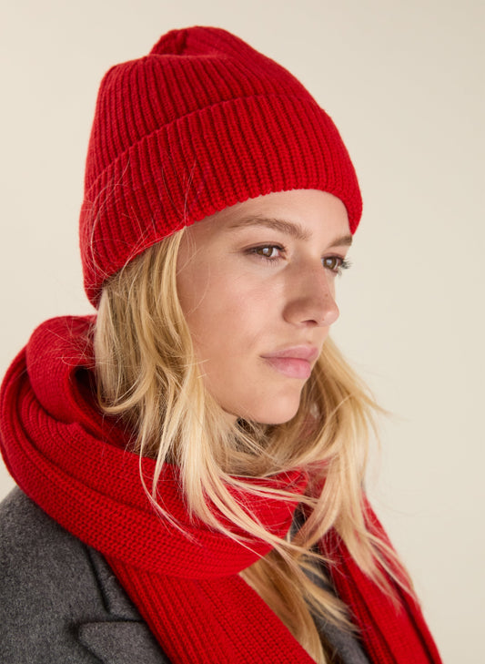 Alba Recycled Wool Hat - One Size / Crimson Red