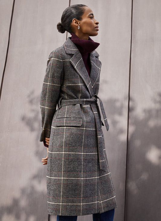 Aye Check Coat Brown Check