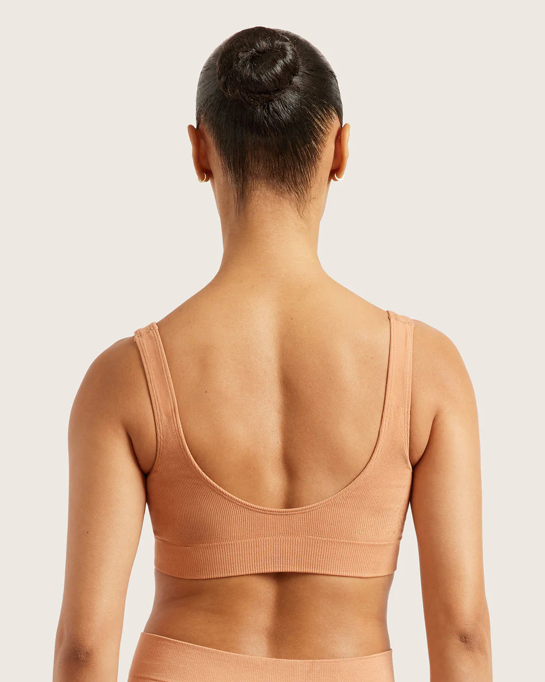 Seamfree Padded Crop Bamboo Bra - Dune