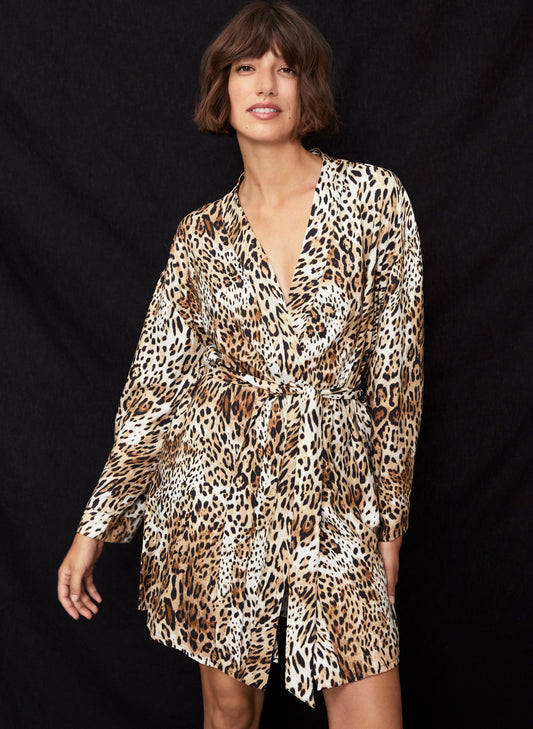 Inu Robe with Livaeco Natural Leopard