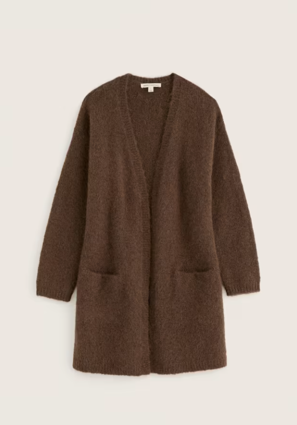 Autumn Sun Long Knitted Cardigan - Porcini