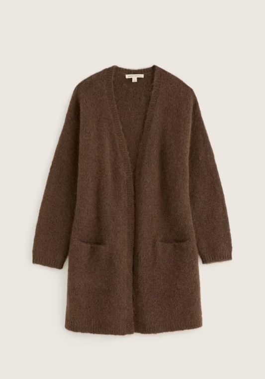Autumn Sun Long Knitted Cardigan - Porcini