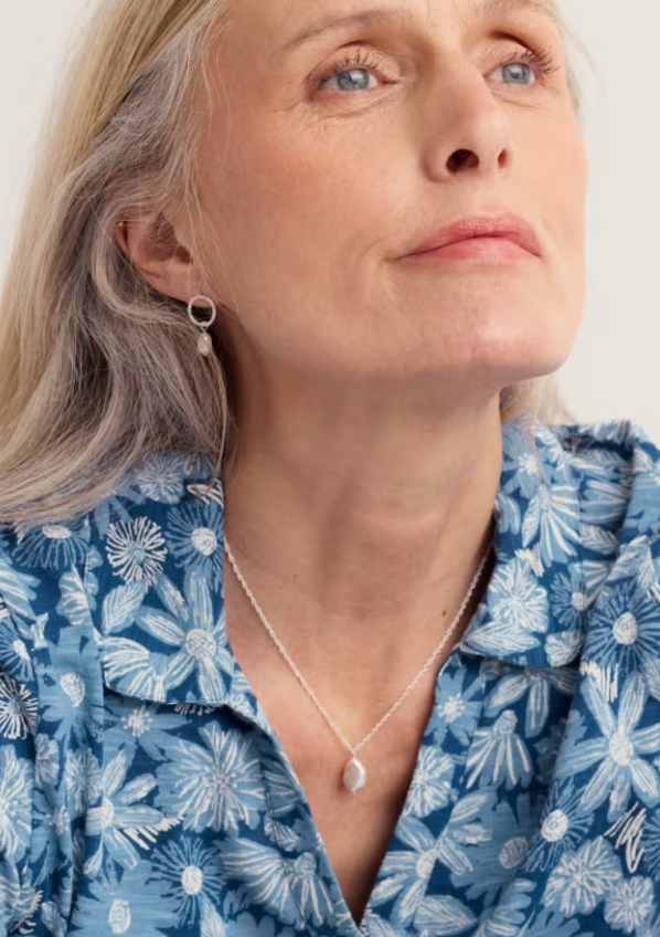 Freshwater pearl necklace.