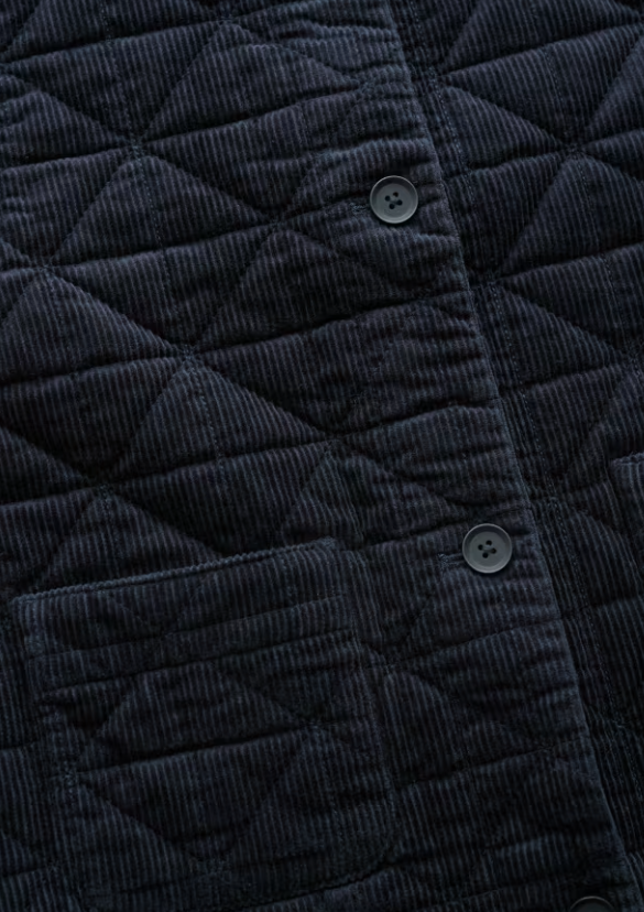 Incoming Tide Organic Cotton Cord Gilet - Inkwell
