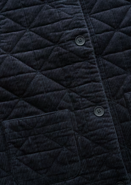 Incoming Tide Organic Cotton Cord Gilet - Inkwell