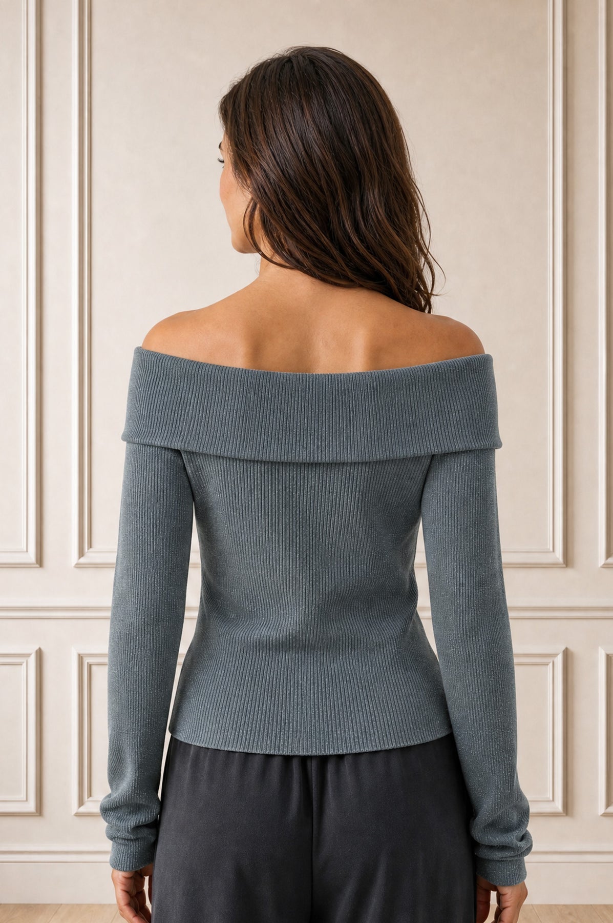 Bardot Metallic Knit - Grey
