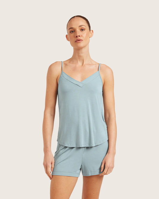 Bamboo Jersey Sleep Cami - Mineral Blue