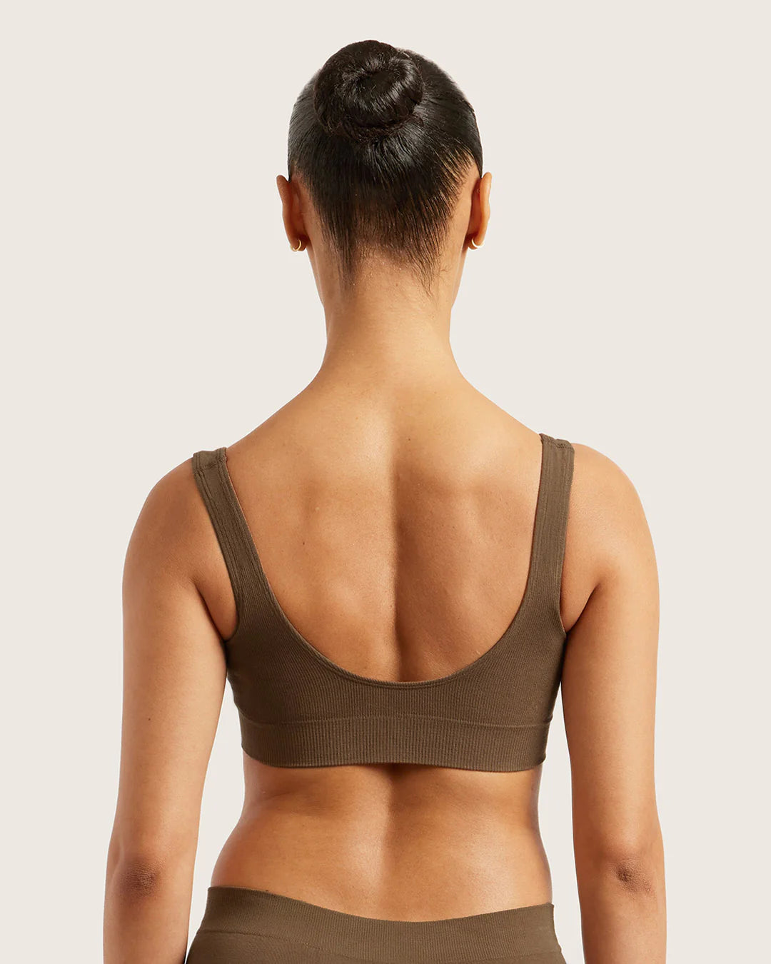 Seamfree Padded Crop Bamboo Bra - Clove