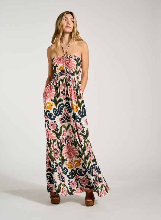 Kamari Dress Coral Palm