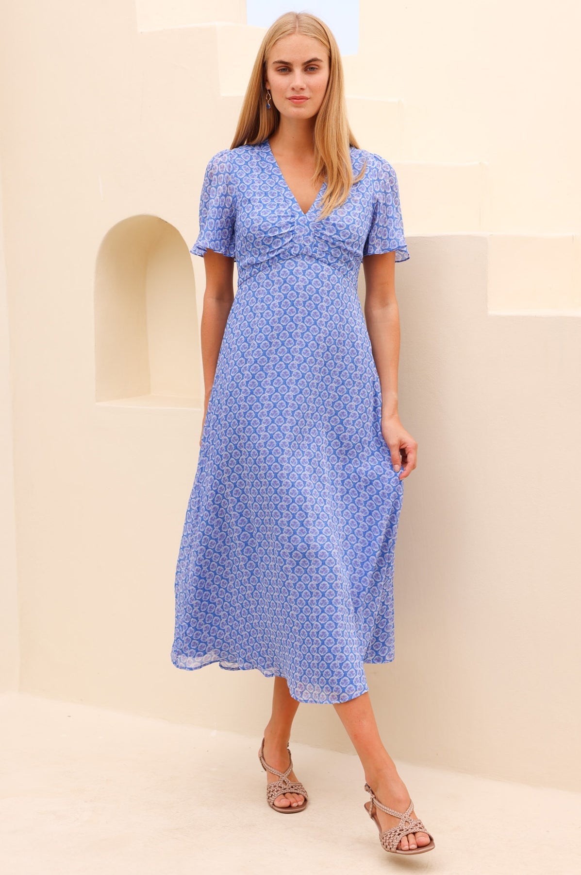 Anais Crinkle Chiffon Dress