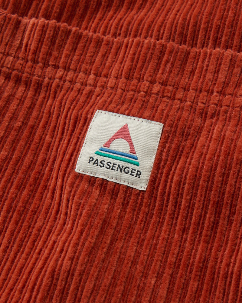 Flint Corduroy Overshirt - Dark Rust