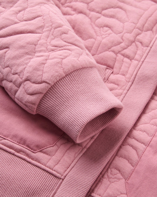 Seagrass Quilted Hoodie - Pink Haze