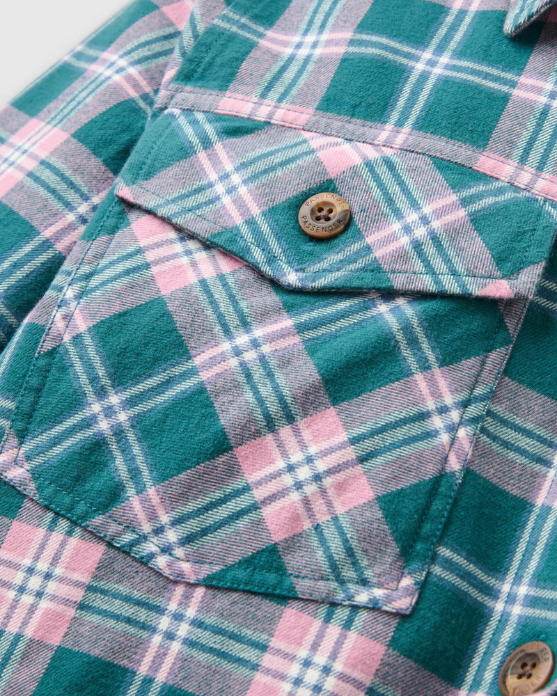 Stella Cotton LS Shirt - Mediterranean/Pink Haze Check