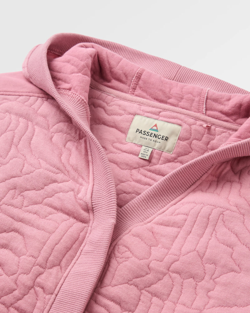 Seagrass Quilted Hoodie - Pink Haze