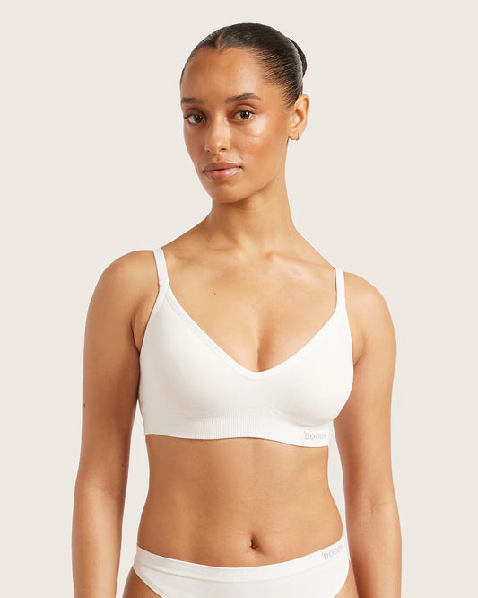 Wireless T-shirt Bamboo Bra - White