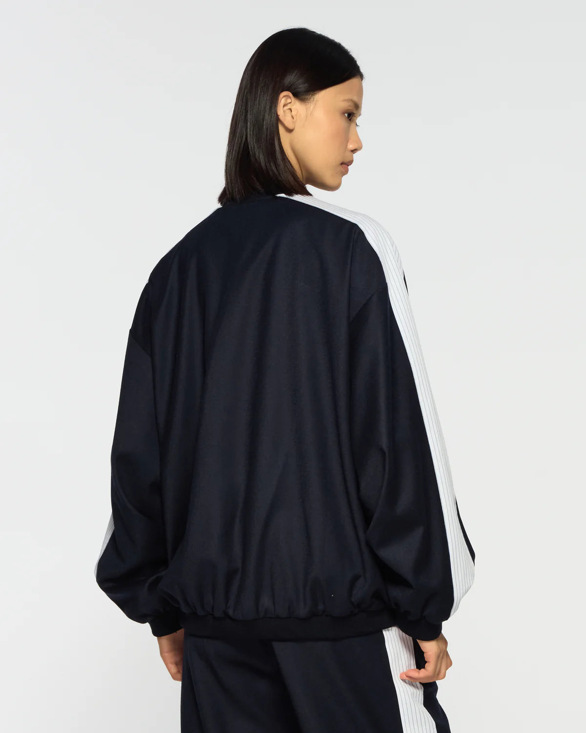 Bomber Jacket - Navy Blue Wool