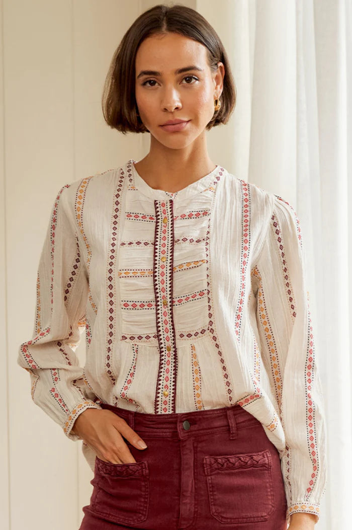 Moliin Karena Embroidered Shirt