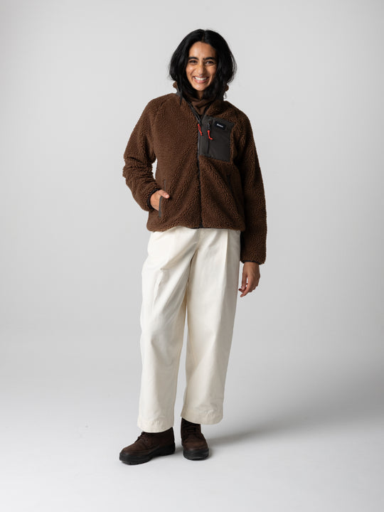 Women's Offshore Full Zip Fleece - Acorn Brown/Raven