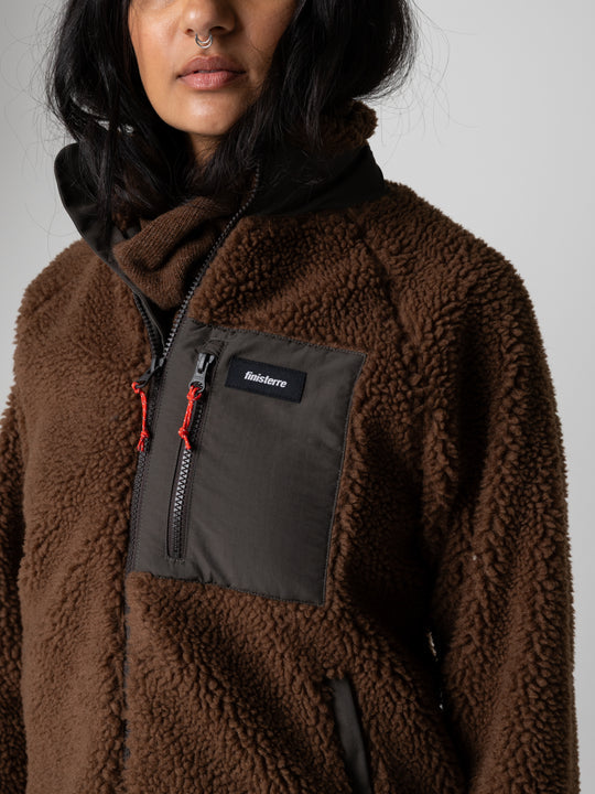 Women's Offshore Full Zip Fleece - Acorn Brown/Raven