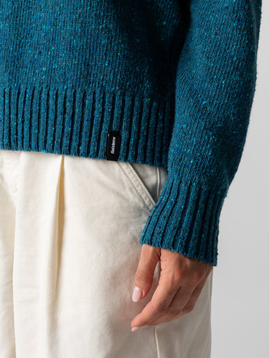 Farne Crew Neck Knit Jumper - Harbour Teal