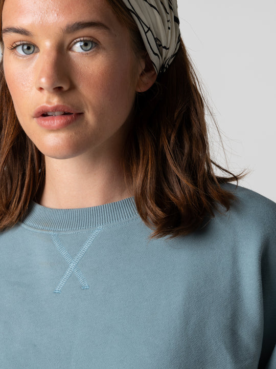Women's Awen Crew Sweatshirt - Anchor Blue