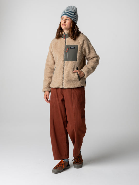 Women's Offshore Full Zip Fleece - Natural Sandstone/Olive
