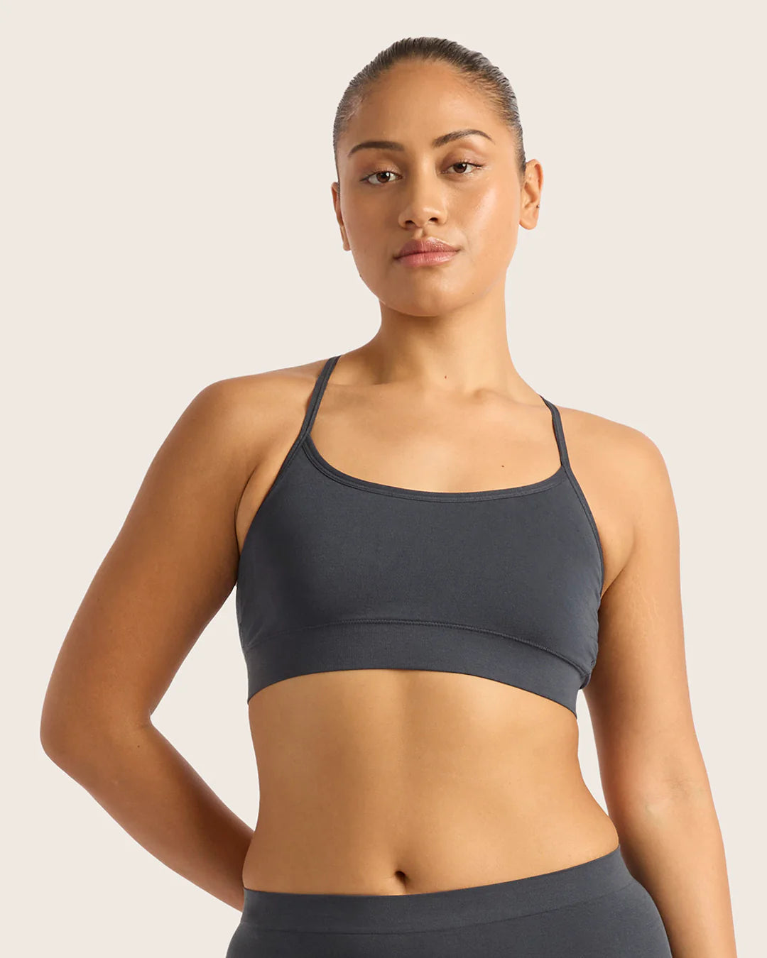 Racerback Bamboo Bralette - Storm