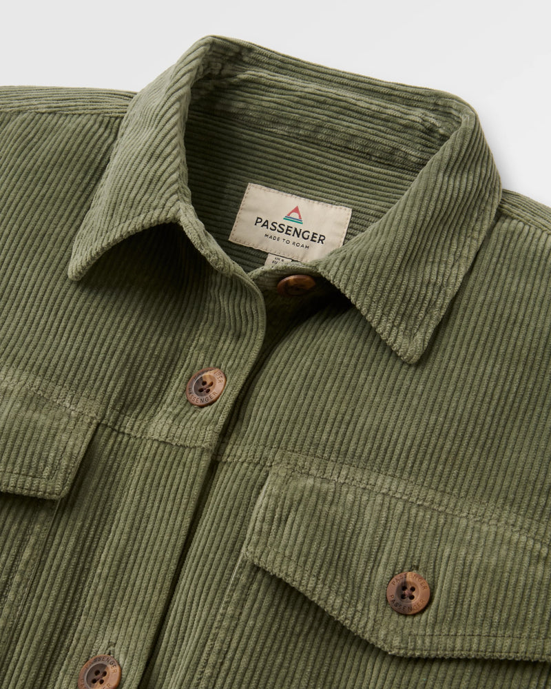 Stella Cord LS Shirt - Dusty Olive