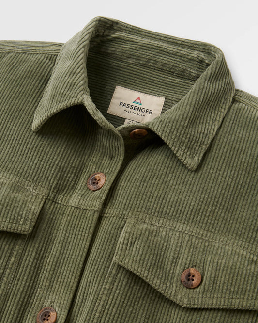Stella Cord LS Shirt - Dusty Olive