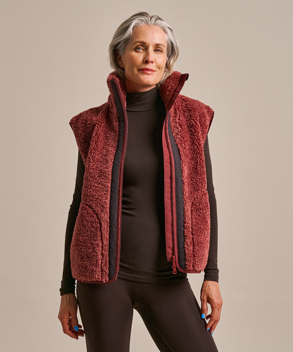 73 Zero Boxy Fleece Gilet - Rose Garnet