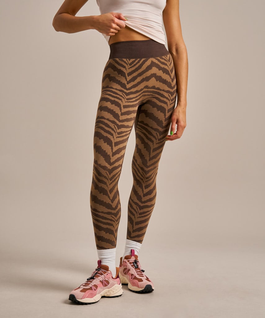 Wonder Light Seamless Legging - Brown Zebra Jacquard