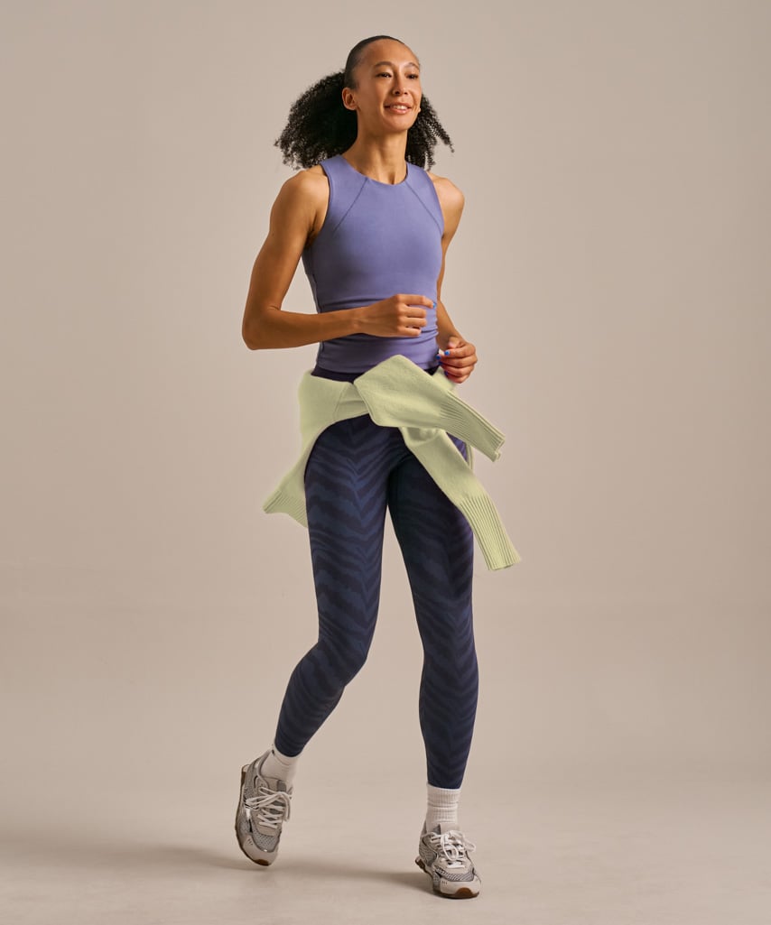 Wonder Light Seamless Legging - Blue Zebra Jacquard