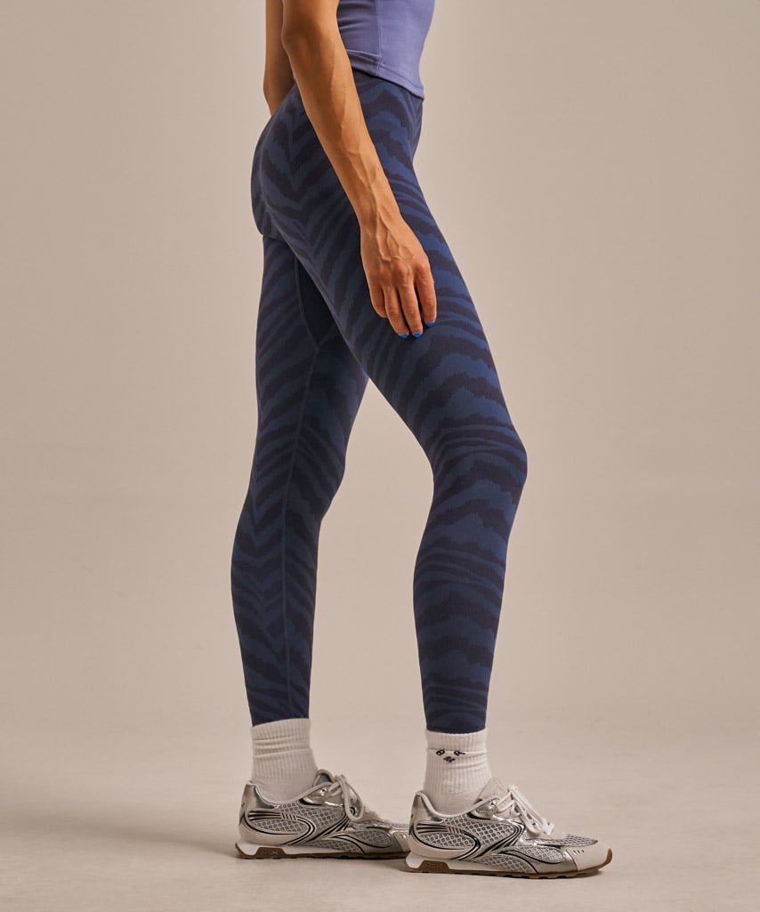 Wonder Light Seamless Legging - Blue Zebra Jacquard