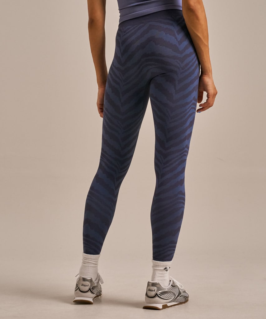 Wonder Light Seamless Legging - Blue Zebra Jacquard