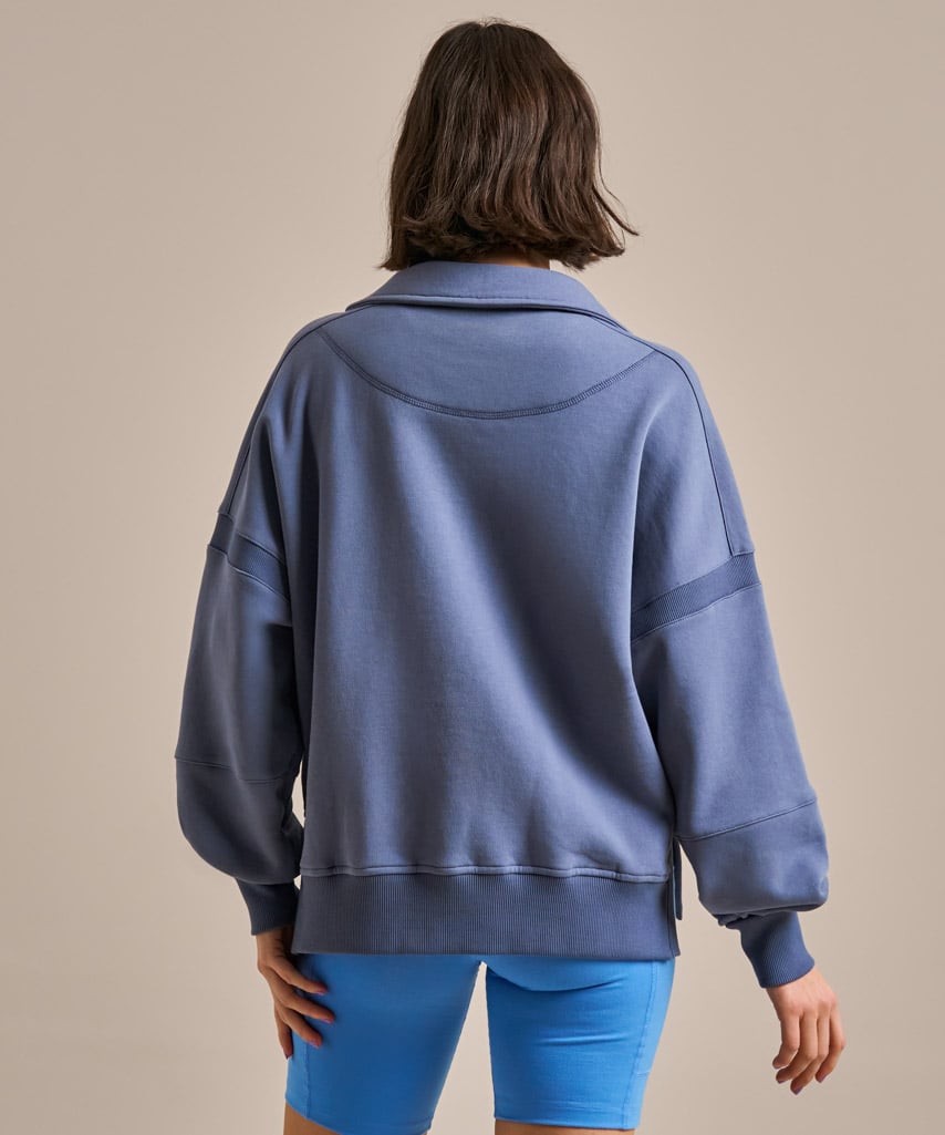 Athletic Collared Sweatshirt - Turtle Dove
