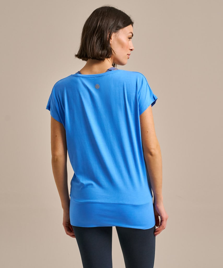 Short Sleeve Flow Top - Periwinkle