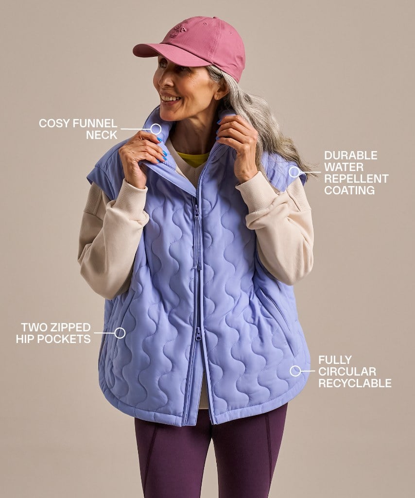 Packable Cloud Gilet - Smokey Lavender