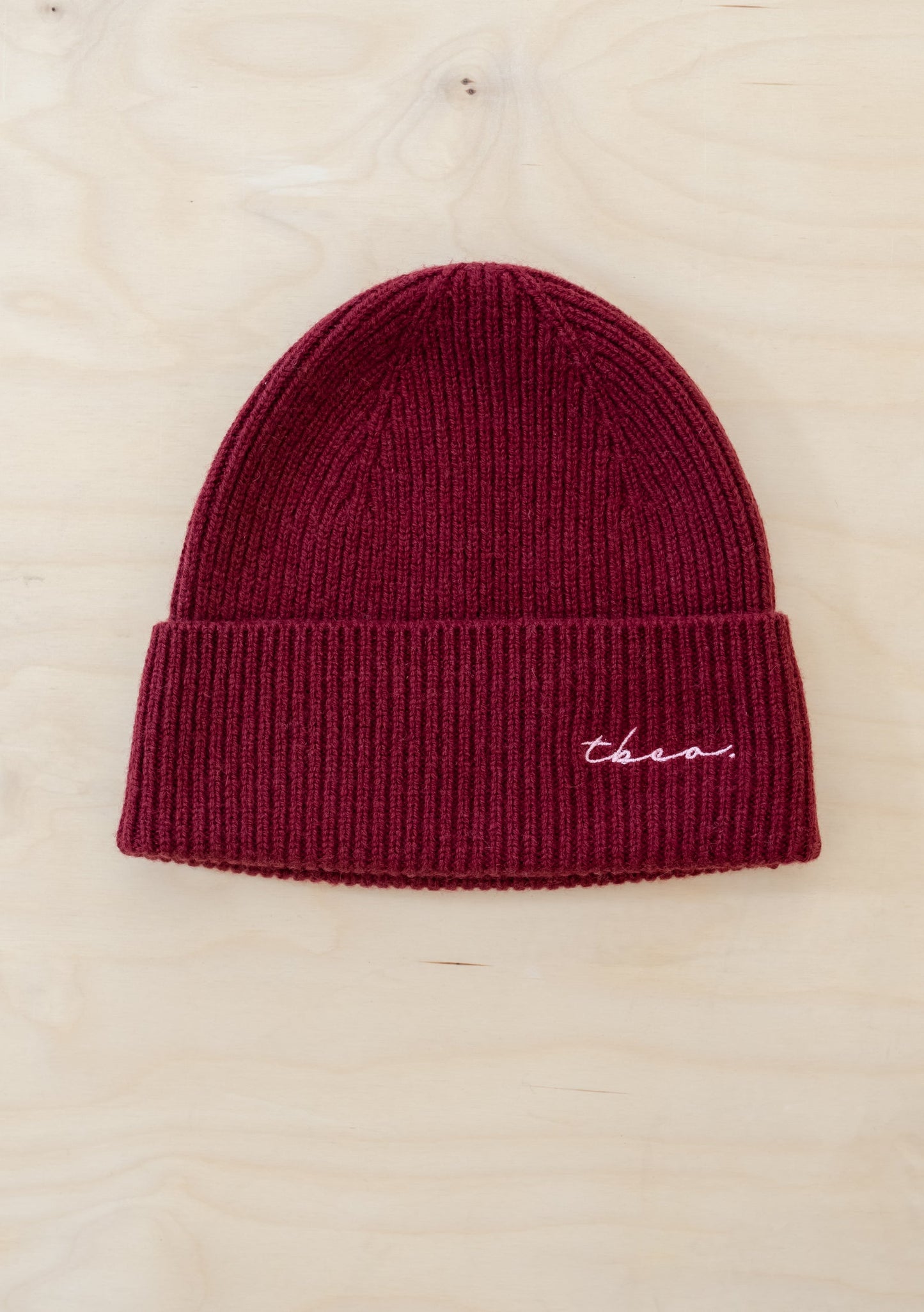 Cashmere and Merino Beanie - Burgundy