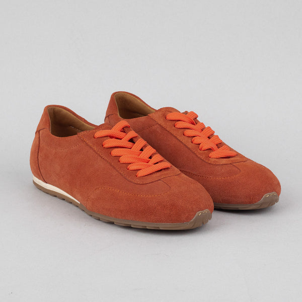 Rust orange suede trainers