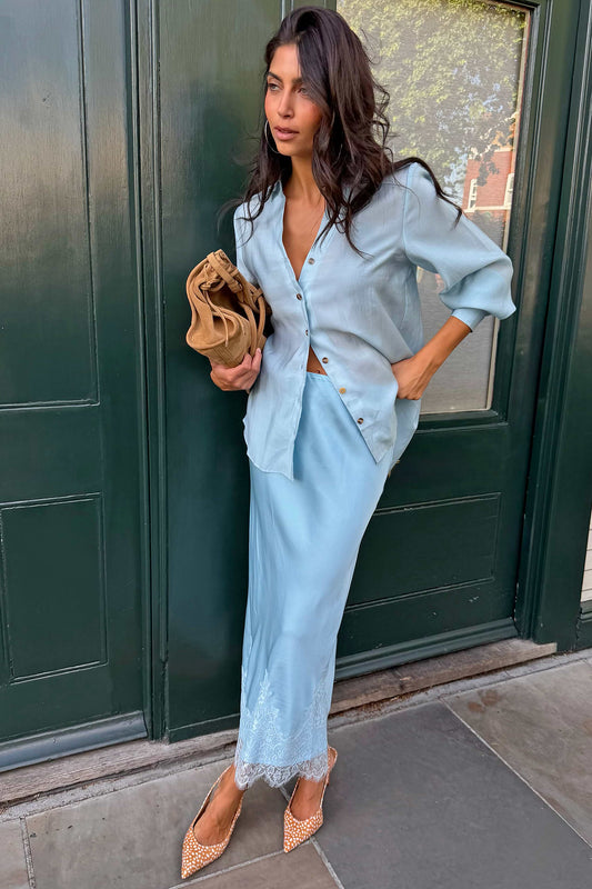 Blue Midi Maeva Skirt