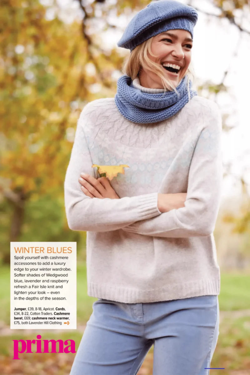 Scottish Cashmere Neckwarmer - Wedgewood Blue