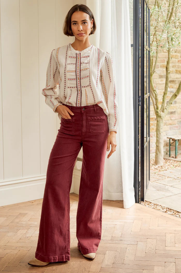 Moliin Karena Embroidered Shirt