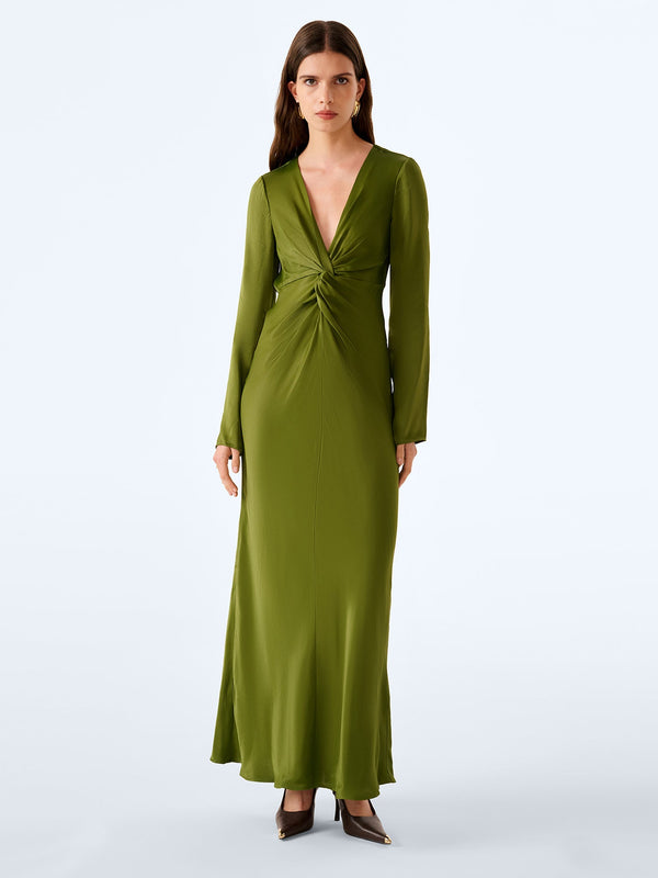 Camille Dress in Twist of Lime
