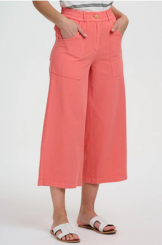 Charlene Cropped Trousers - Coral