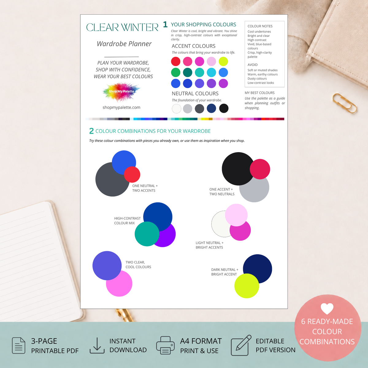 Clear Winter Mini Wardrobe Planner PDF